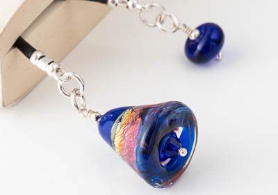 Blue Lampwork Bookmark