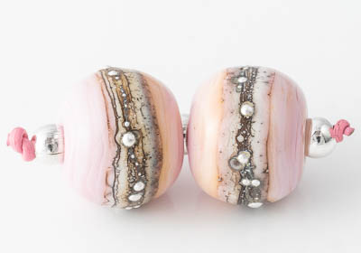 Pink Lampwork Beads