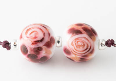 Lampwork Rose Beads