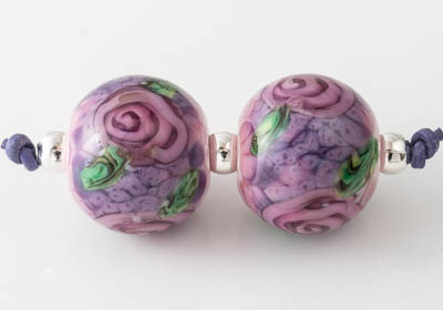 Lampwork Rose Beads