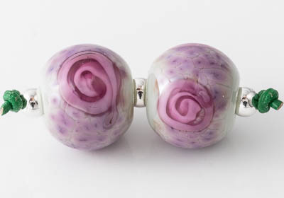 Lampwork Rose Beads
