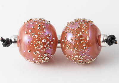 Pink Lampwork Beads