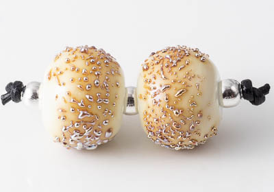 Amber Lampwork Beads