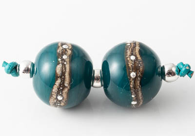 Teal Lampwork Beads