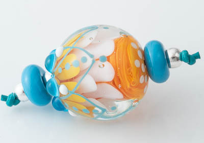 Flowery Lampwork Bead Set