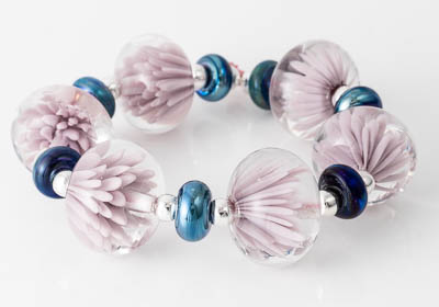 Lampwork Aster Beads