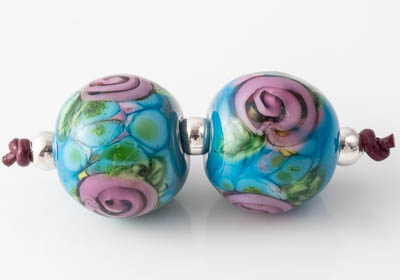 Lampwork Rose Beads