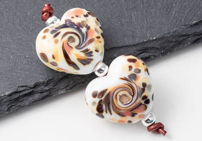 Lampwork Heart Beads