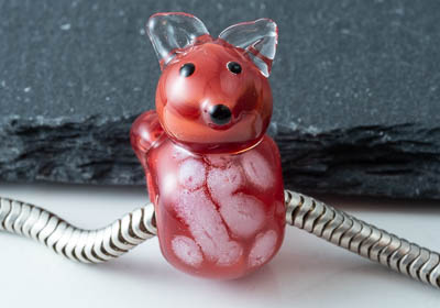 Lampwork Fox Charm Bead