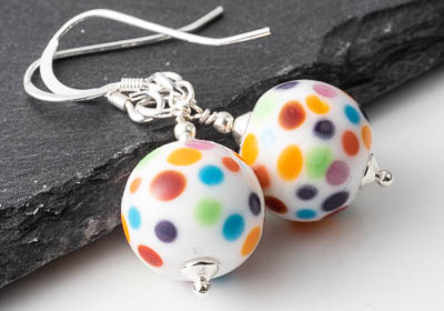 Spotty Lampwork Earrings