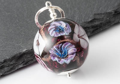 Flower Lampwork Pendant Necklace