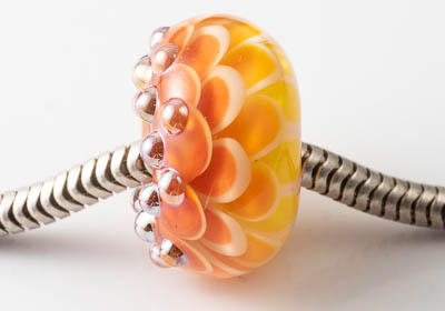 Dahlia Lampwork Charm Bead