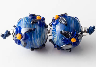 Lampwork Flowery Beads