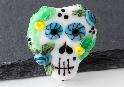 Lampwork Sugar Skull Bead