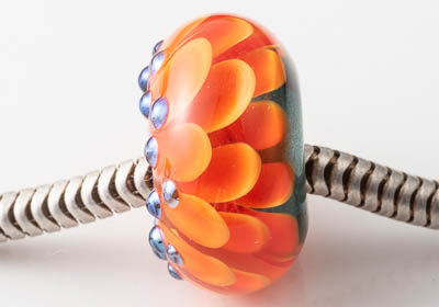 Dahlia Lampwork Charm Bead