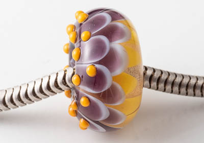 Dahlia Lampwork Charm Bead