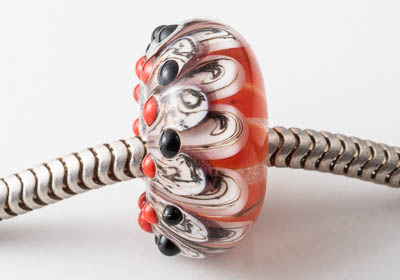 Dahlia Lampwork Charm Bead