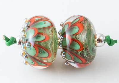 Lampwork Dahlia Beads