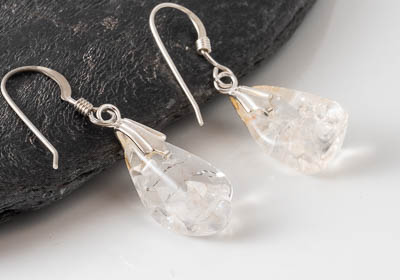 "Ice" Quartz Earrings