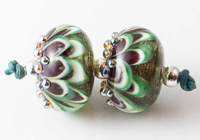 Lampwork Dahlia Beads