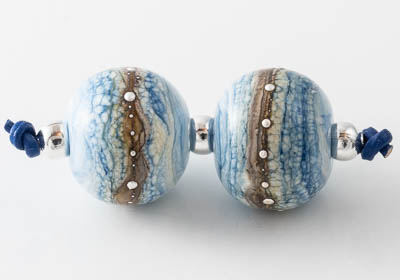 Blue Lampwork Beads