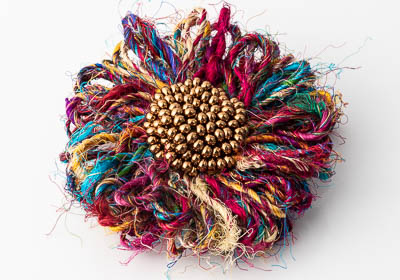 Beaded Flower Brooch