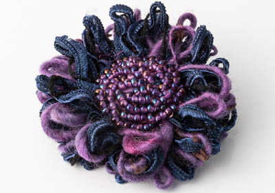 Beaded Flower Brooch