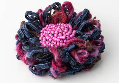 Beaded Flower Brooch