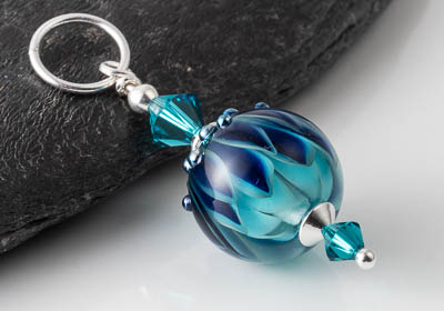 Dahlia Lampwork Pendant