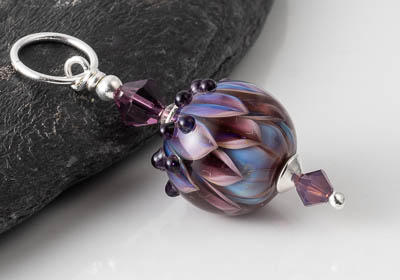 Dahlia Lampwork Pendant