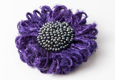 Beaded Flower Brooch