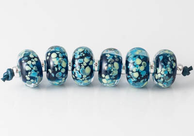 Blue Lampwork Beads