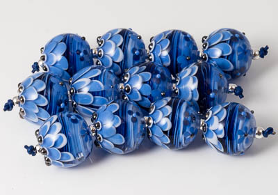 Lampwork Dahlia Beads