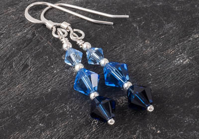 Blue Crystal Earrings