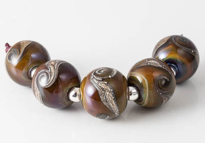 Swirly Lampwork Beads