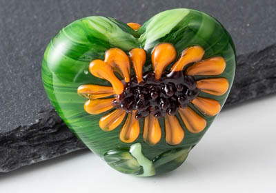 Lampwork Sunflower Bead