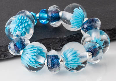 Lampwork Aster Beads