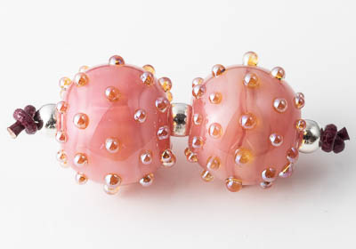 Lampwork Bumpy Bead Pair