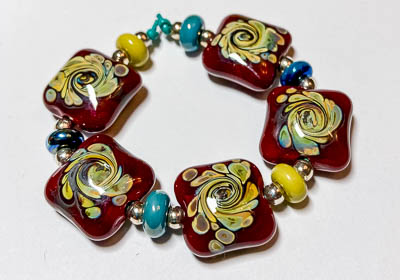 Swirly Lampwork Bead Set