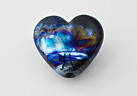 Metallic Heart Lampwork Bead