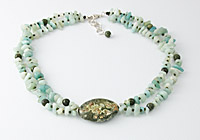 Rhyolite, Amazonite and Serpentine Necklace Rhyolite, Amazonite and Serpentine Necklace
