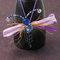 Blue and purple bead butterfly