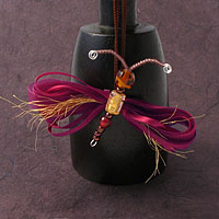Burgundy bead butterfly