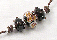 Earthy Lampwork Bead Necklace in Detail