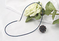 "Blackberry" Beaded Pendant Necklace
