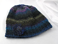 Blue Wool Beanie Hat