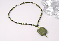 Russian Serpentine Pendant Necklace