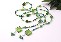 Turquoise and Green Lariat