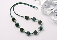 Green Beaded Bead Necklace