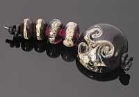 "Blackcurrant" Lampwork Beads